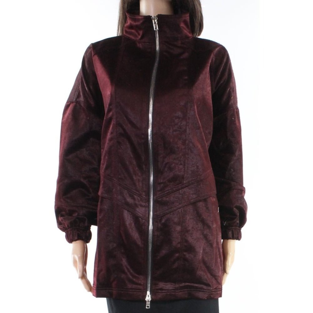 NEW Religion women's L large soft suede crop cuffed wrist extended length jacket